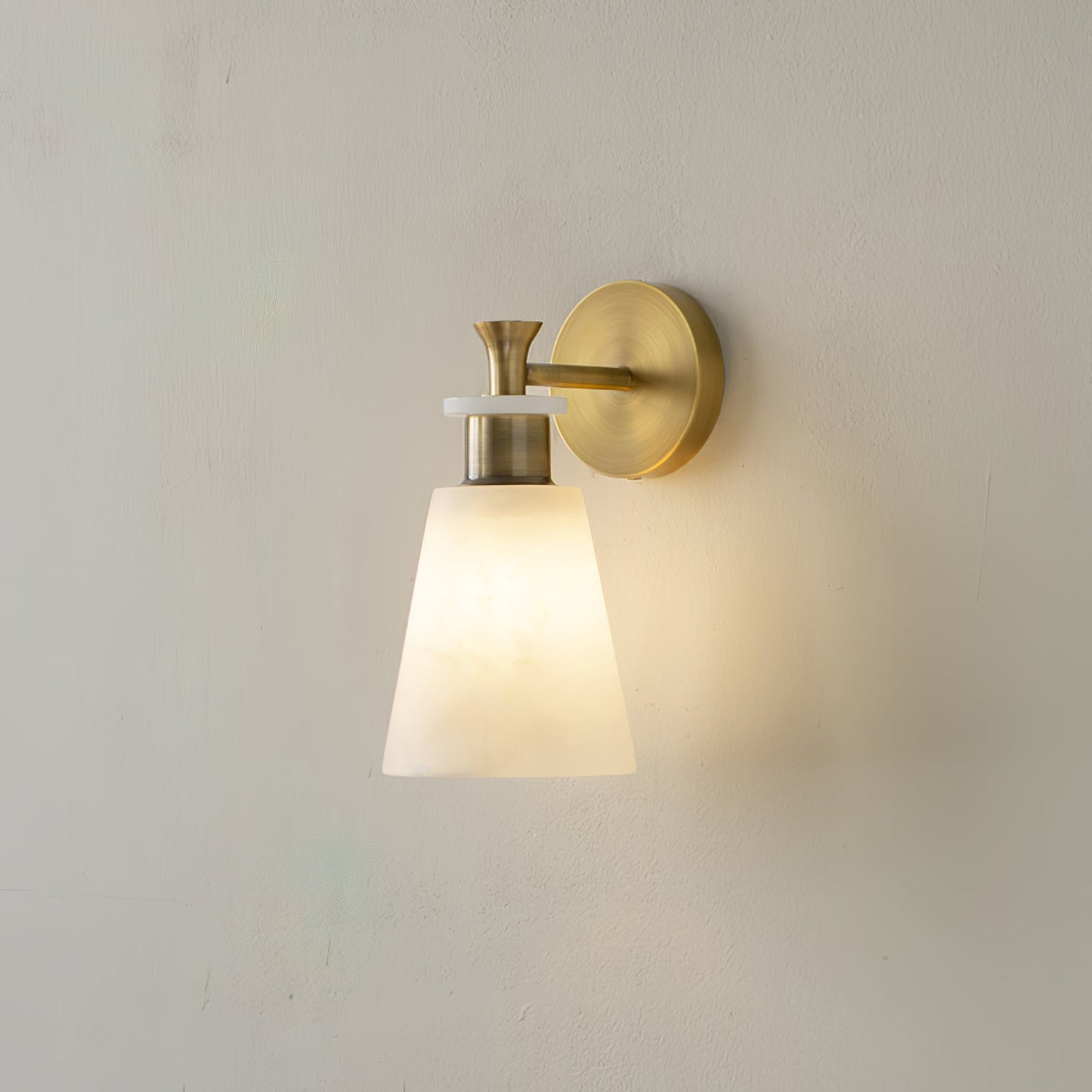 Tapered Alabaster Luxury Crystal Wall Sconce