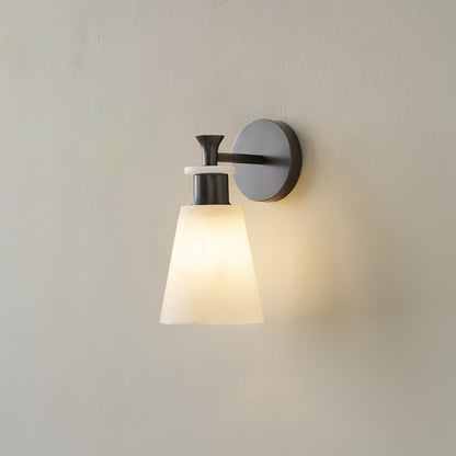 Tapered Alabaster Luxury Crystal Wall Sconce