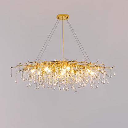 Teardrop Art Deco Crystal Chandelier