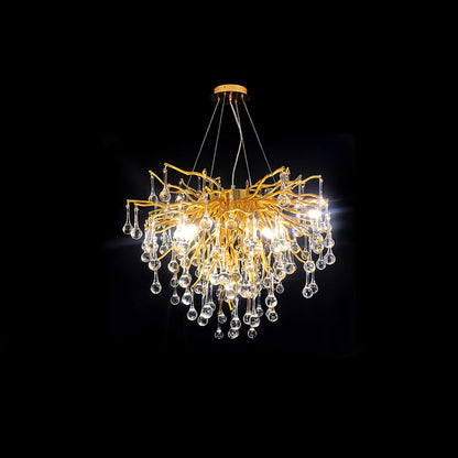 Teardrop Art Deco Crystal Chandelier