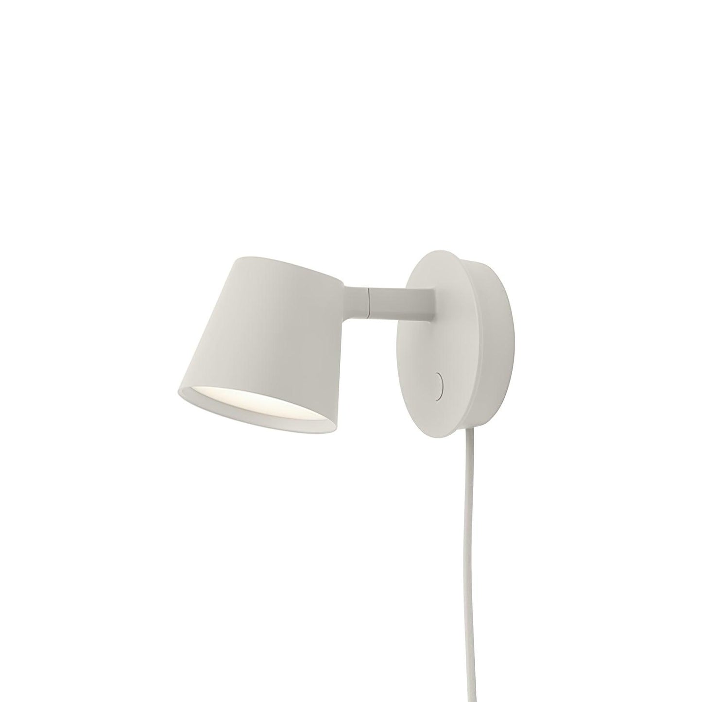 Tip Plug-In Minimalist Aluminum Wall Lamp