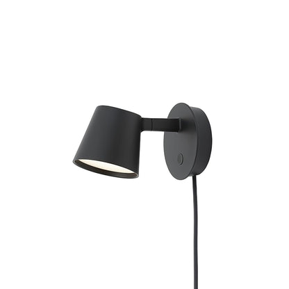 Tip Plug-In Minimalist Aluminum Wall Lamp