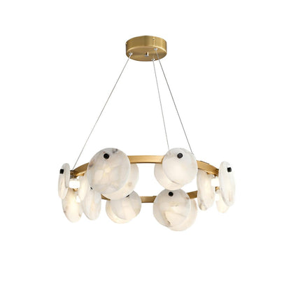 Trinidad Alabaster Classic Brass Chandelier