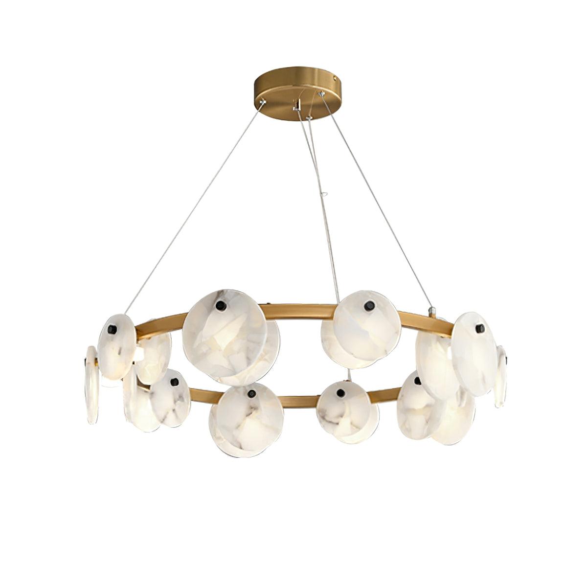 Trinidad Alabaster Classic Brass Chandelier