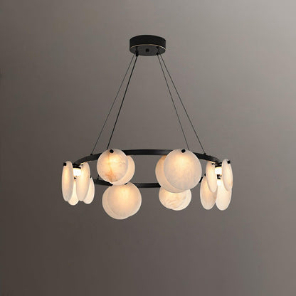 Trinidad Alabaster Classic Brass Chandelier