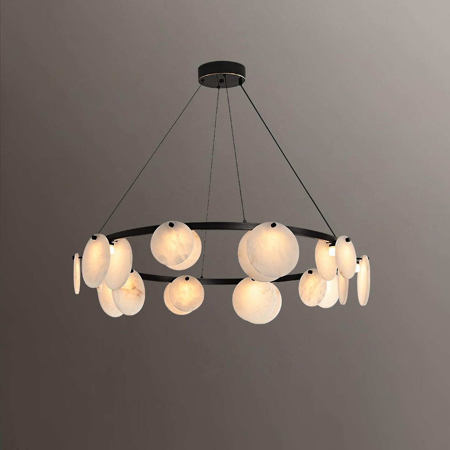 Trinidad Alabaster Classic Brass Chandelier