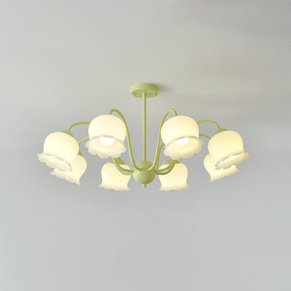 Trumpet Flower Minimalist Crystal Chandelier