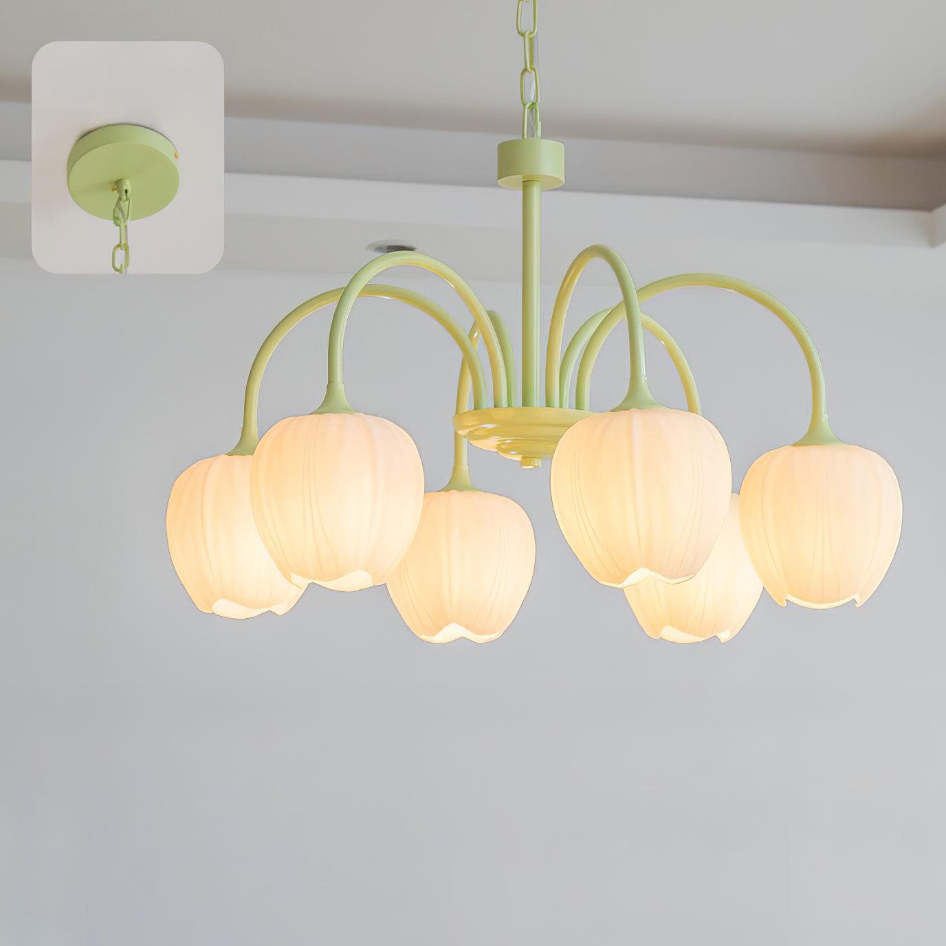 Tulip Matcha Modern Crystal Chandelier