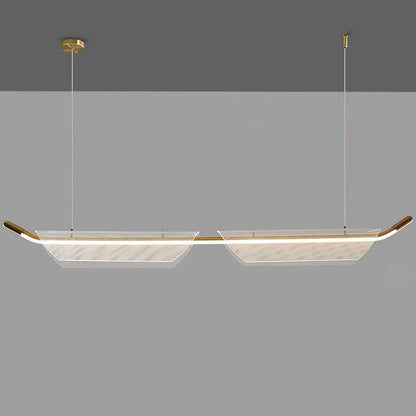 Two Boats Acrylic Contemporary Metal Pendant Light