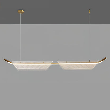 Two Boats Acrylic Contemporary Metal Pendant Light