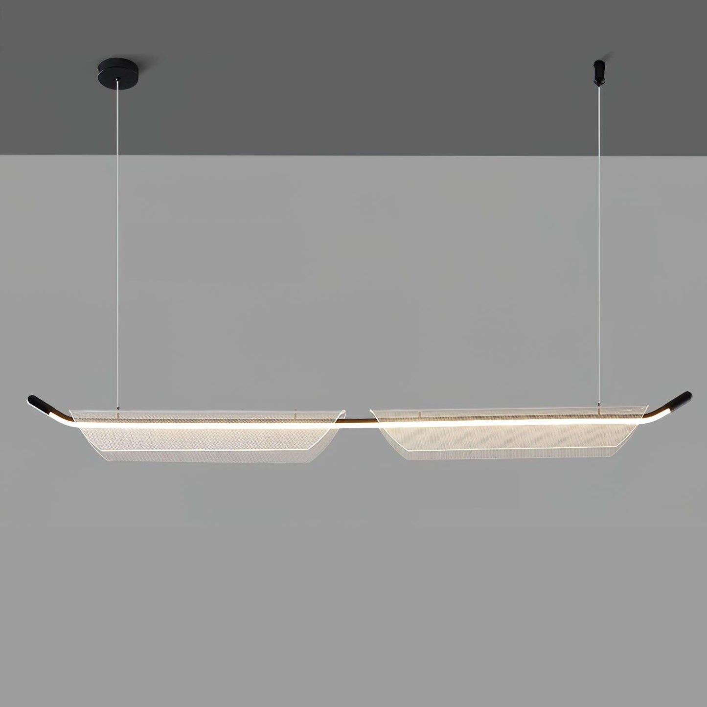 Two Boats Acrylic Contemporary Metal Pendant Light