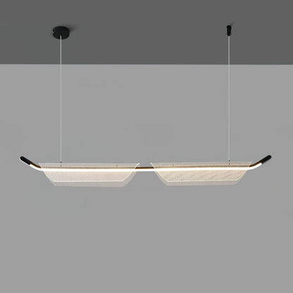 Two Boats Acrylic Contemporary Metal Pendant Light