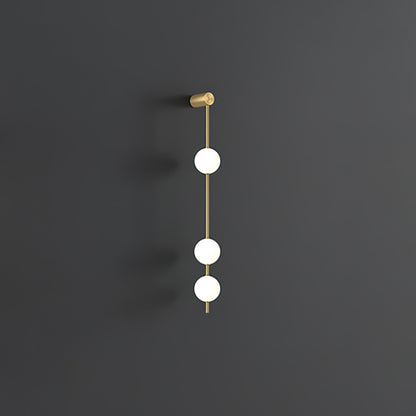 Vertical Balls Minimalist Crystal Wall Lamp