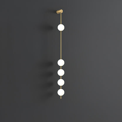 Vertical Balls Minimalist Crystal Wall Lamp