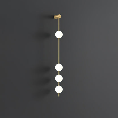 Vertical Balls Minimalist Crystal Wall Lamp