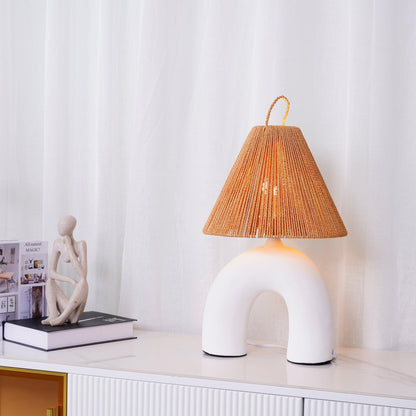 Arched Eclectic Metal Table Lamp