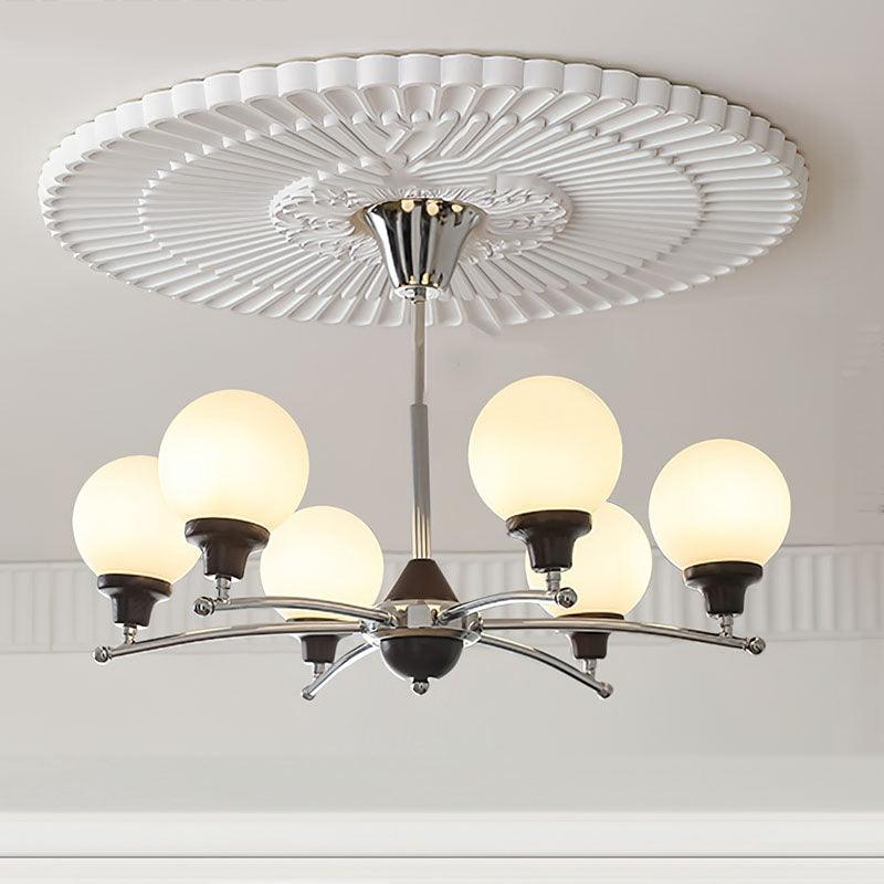 Walnut Ball Modern Crystal Chandelier