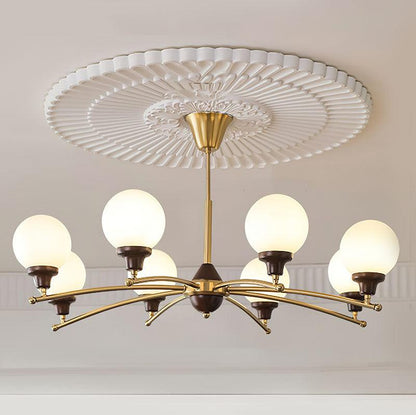 Walnut Ball Modern Crystal Chandelier