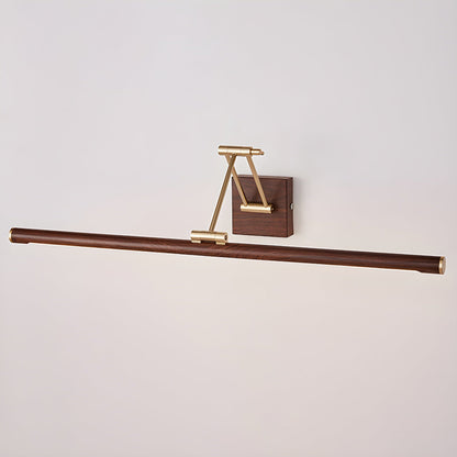 Walnut Color Linear Adjustable Modern Metal Wall Light