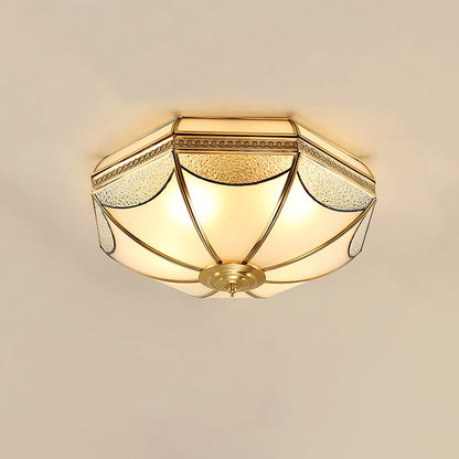 Warehouse Dome Shape Eclectic Crystal Ceiling Lamp