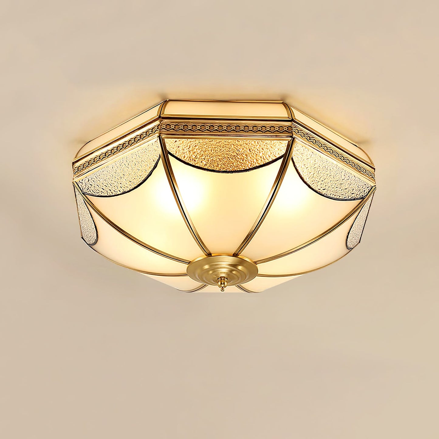 Warehouse Dome Shape Eclectic Crystal Ceiling Lamp