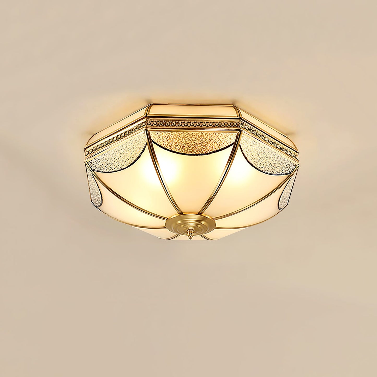 Warehouse Dome Shape Eclectic Crystal Ceiling Lamp