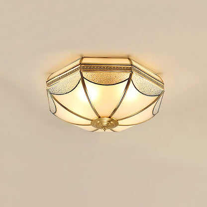 Warehouse Dome Shape Eclectic Crystal Ceiling Lamp