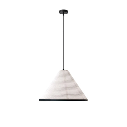 Washi Paper Pyramid Eclectic Metal Pendant Lamp