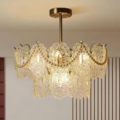 Wave Pearl Modern Crystal Chandelier