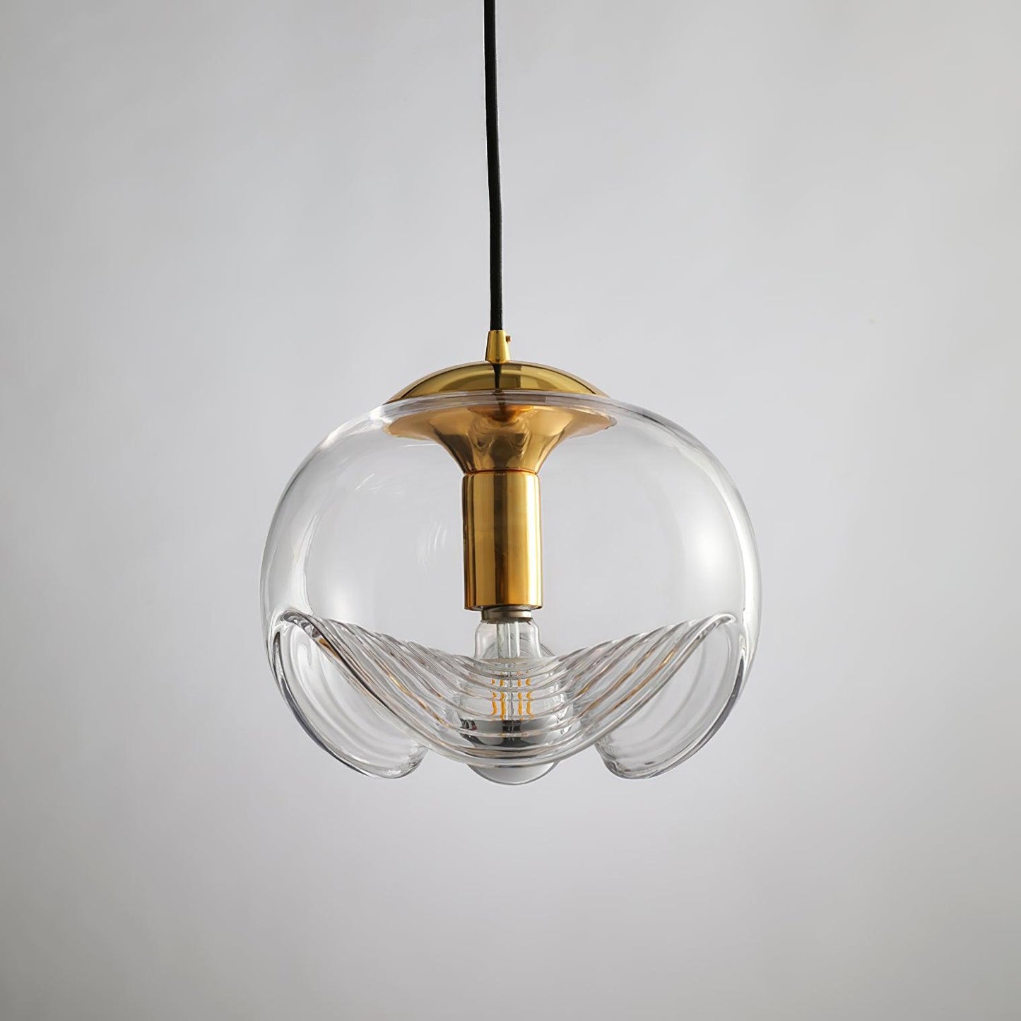 Wave Mid-century Crystal Pendant Light