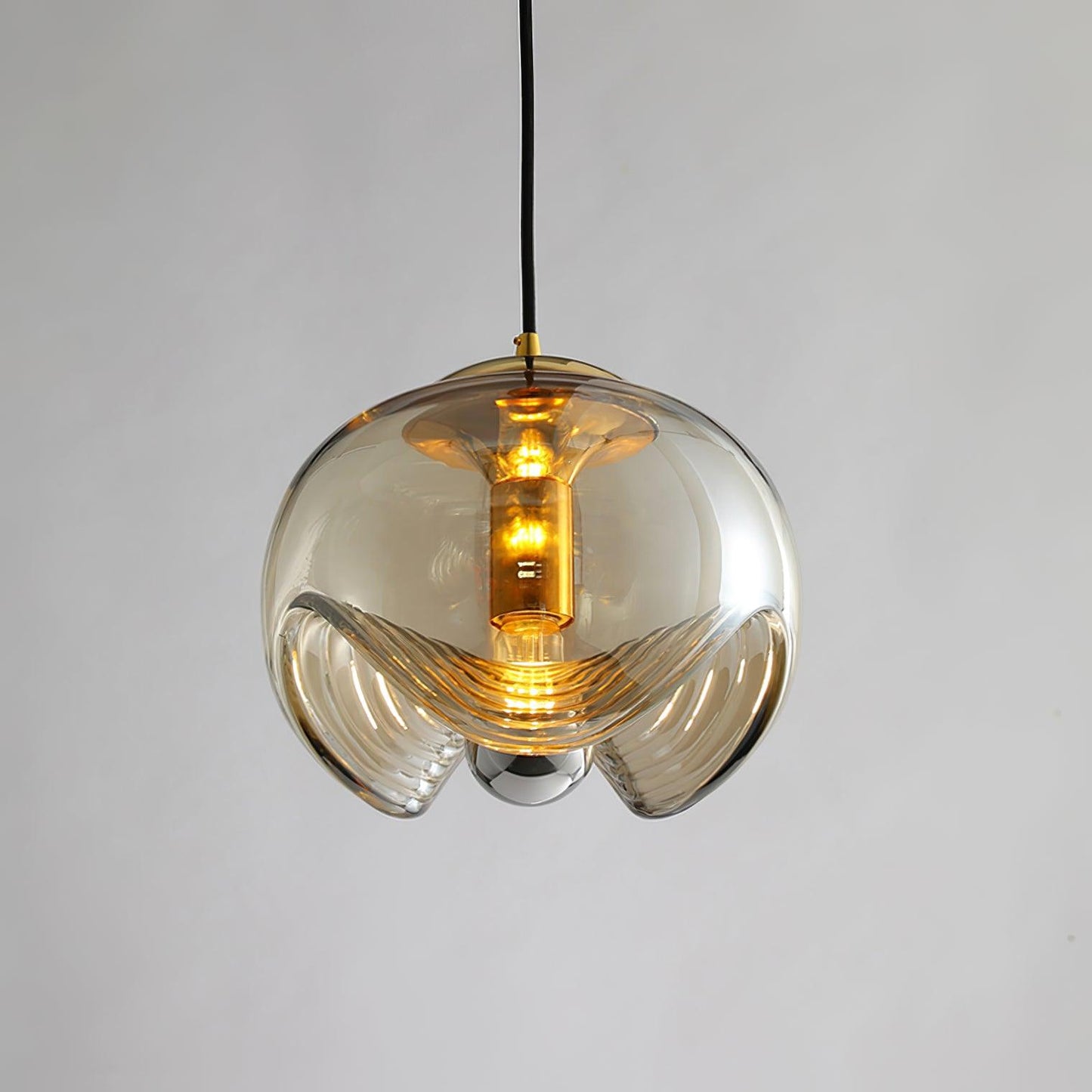 Wave Mid-century Crystal Pendant Light