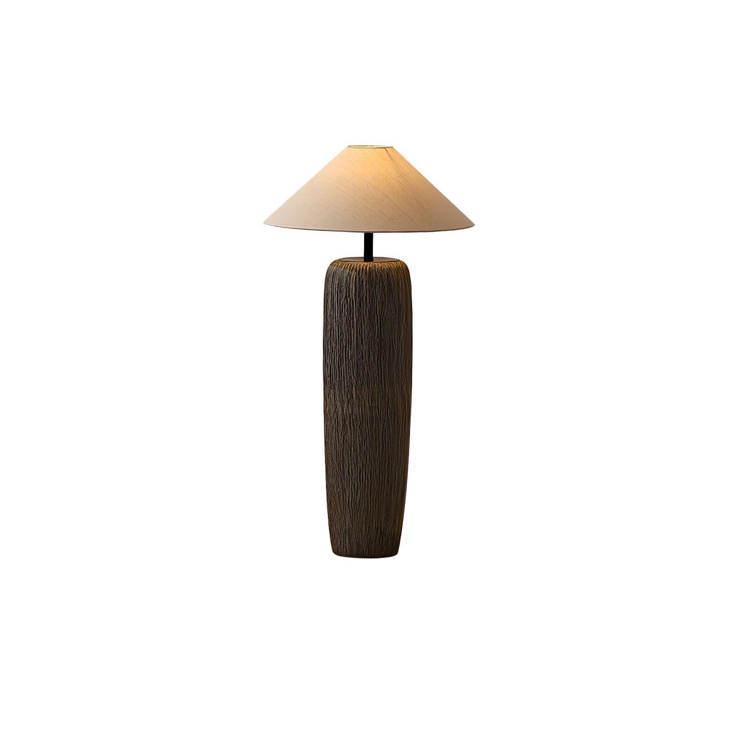 Weathered Wood Grain Rustic Metal Floor Lamp