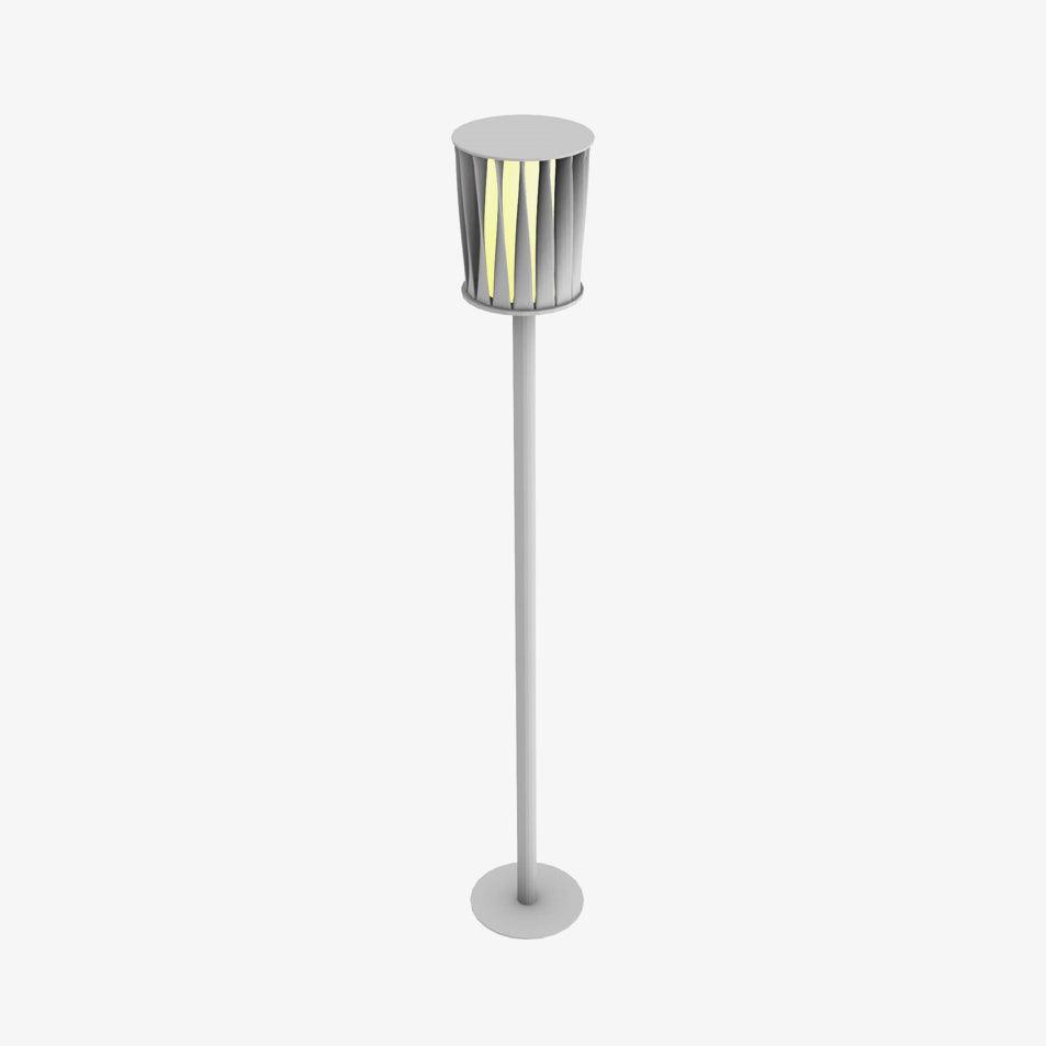 White Column Modern Aluminum Outdoor Light