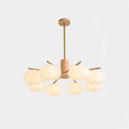 Wooden Cotton Balls Modern Metal Chandelier