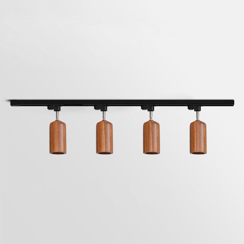 Wood Track Modern Metal Ceiling Lamp