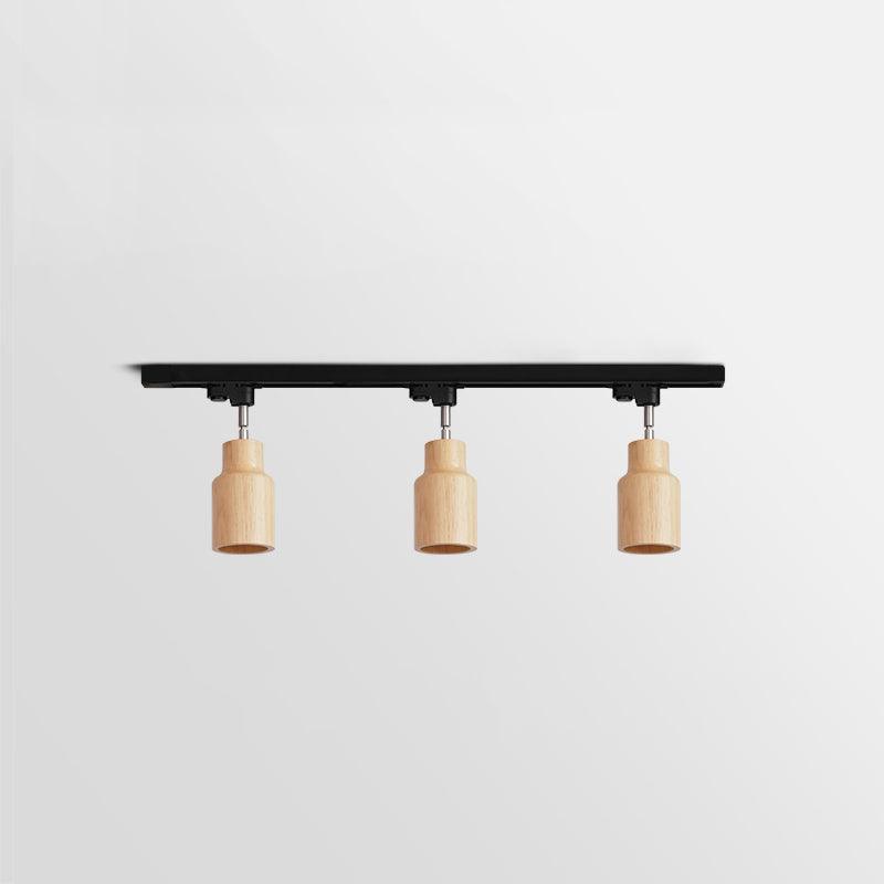 Wood Track Modern Metal Ceiling Lamp