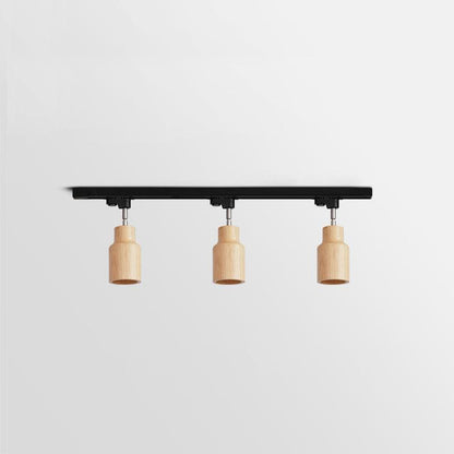 Wood Track Modern Metal Ceiling Lamp