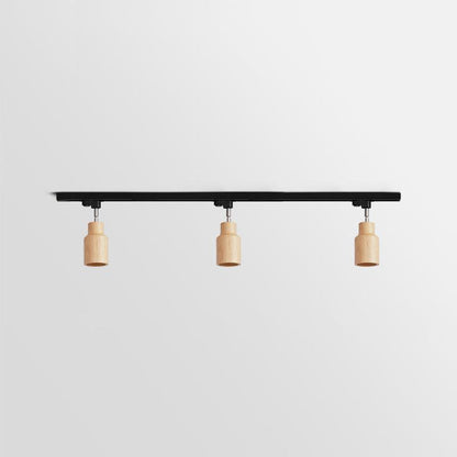 Wood Track Modern Metal Ceiling Lamp