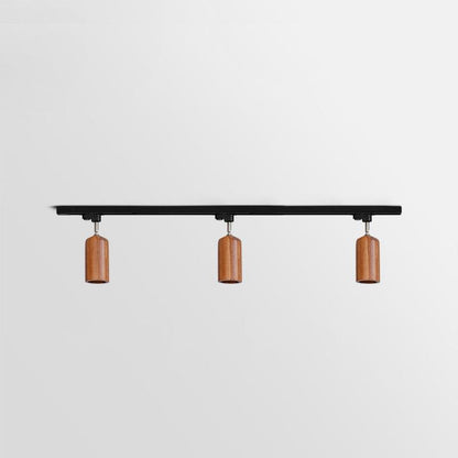 Wood Track Modern Metal Ceiling Lamp