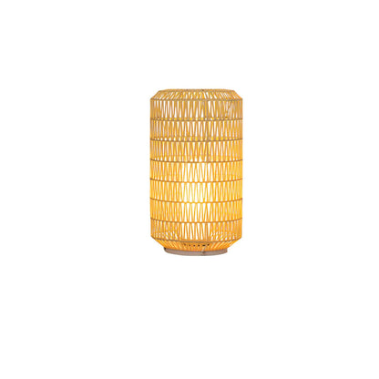 Woven Rattan Rustic Metal Outdoor Lamp