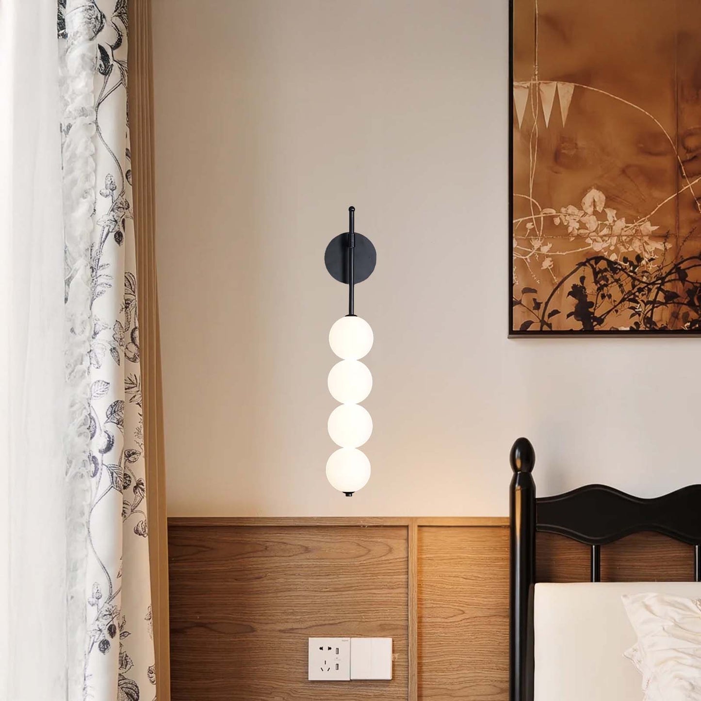 Abacus Eclectic Crystal Wall Lamp