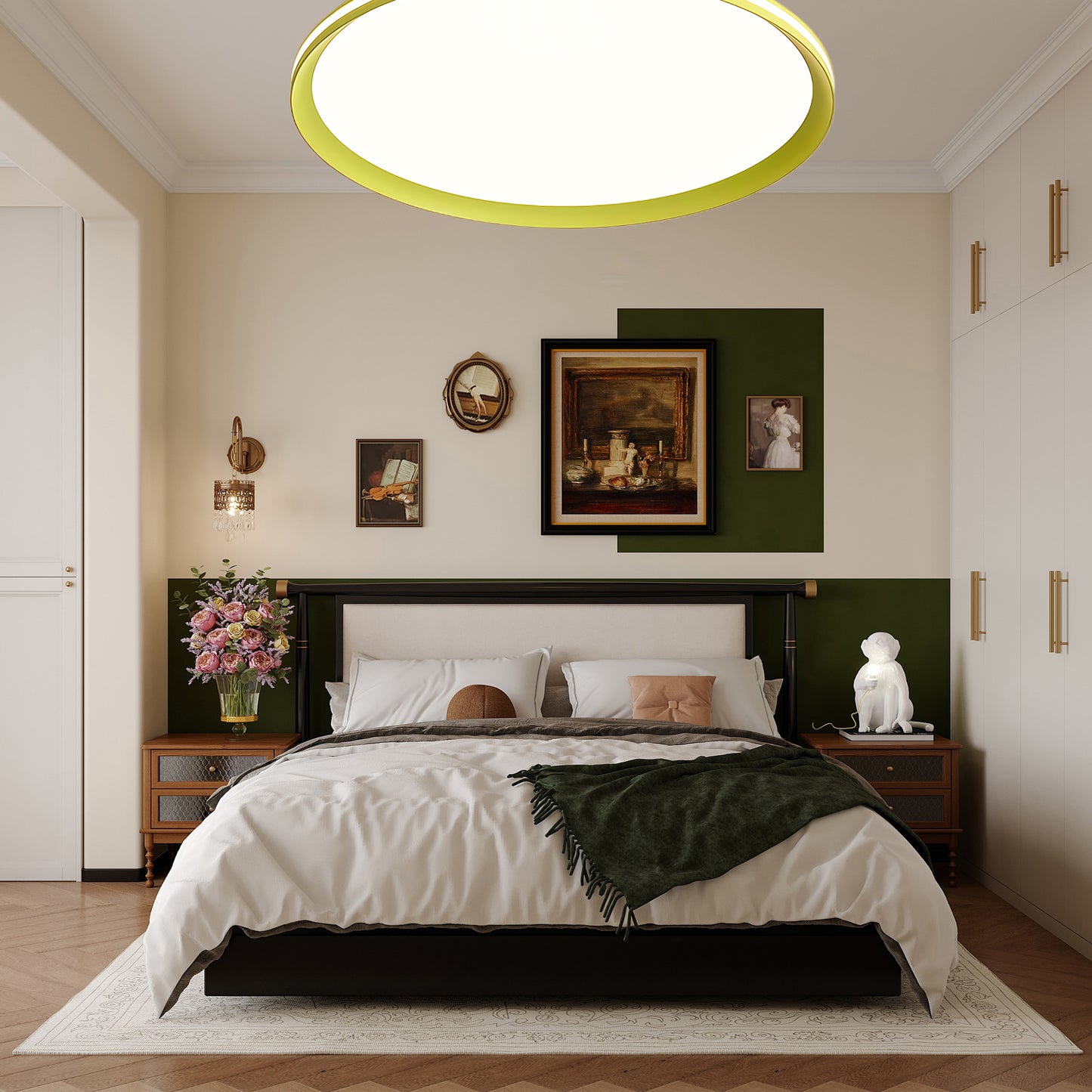 Acrylic Circular LED Modern Metal Ceiling Light