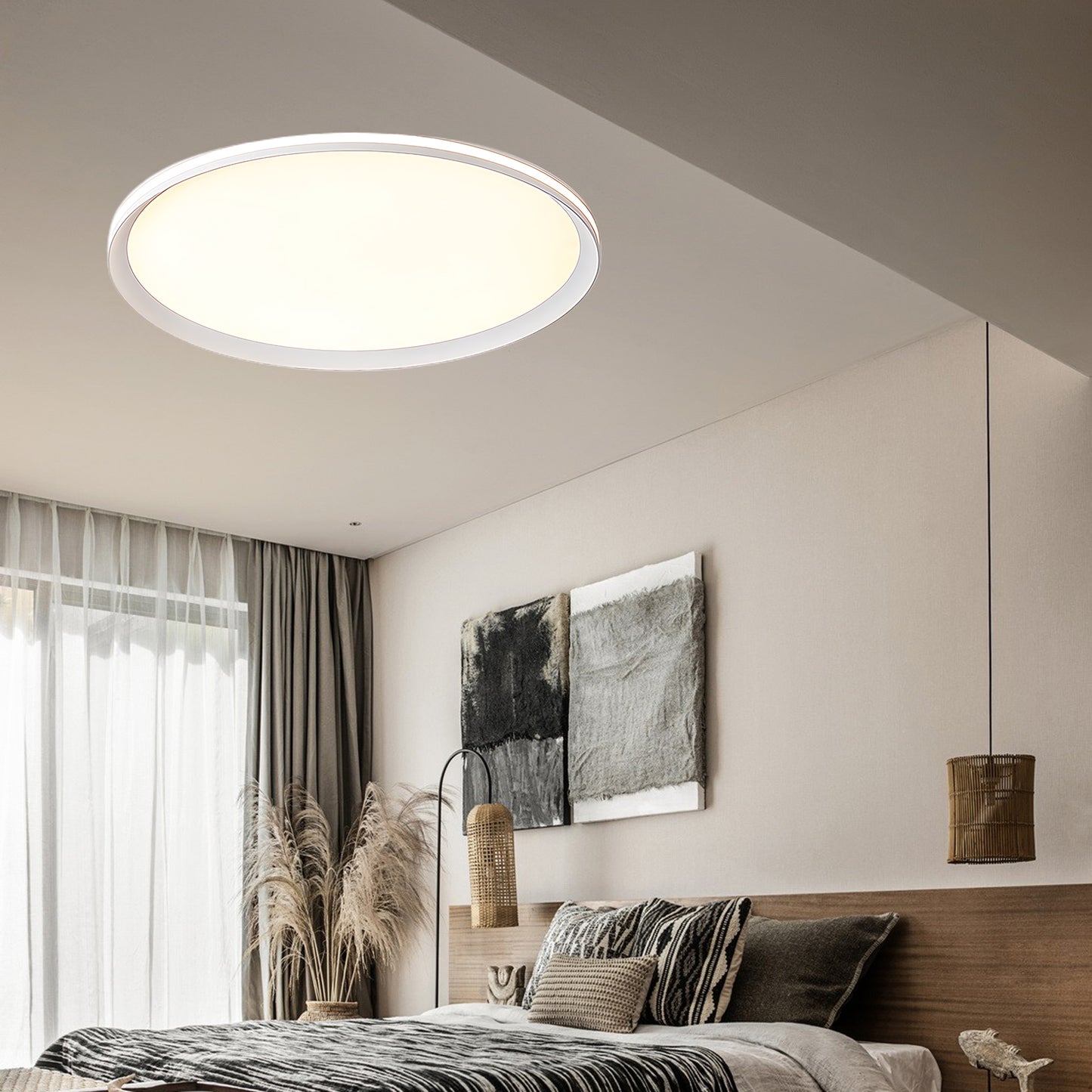 Acrylic Circular LED Modern Metal Ceiling Light