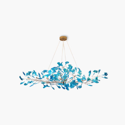 Acrylic Ginkgo Leaf Contemporary Metal Chandelier