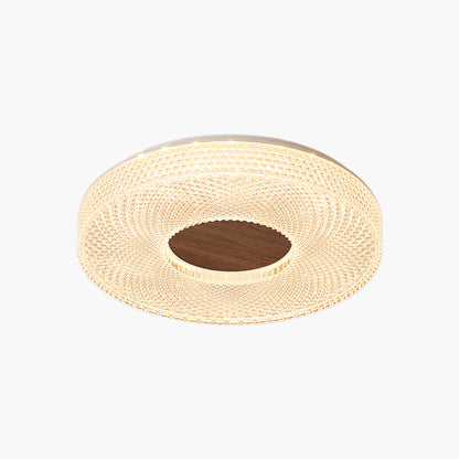 Acrylic Halo Round Contemporary Metal Ceiling Light