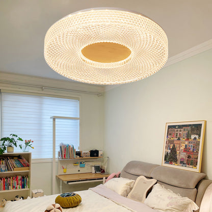 Acrylic Halo Round Contemporary Metal Ceiling Light