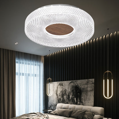 Acrylic Halo Round Contemporary Metal Ceiling Light