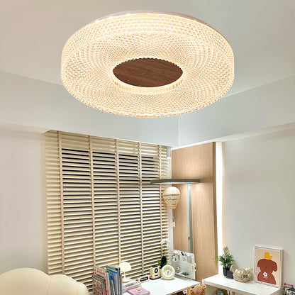 Acrylic Halo Round Contemporary Metal Ceiling Light