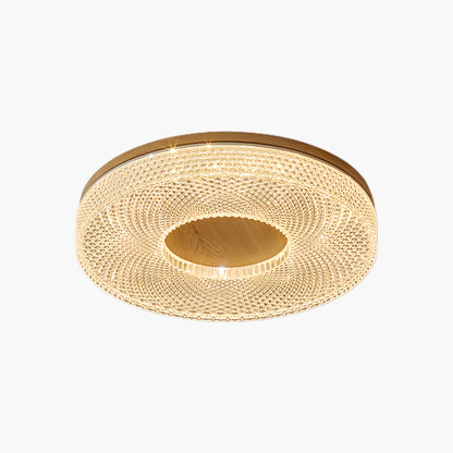 Acrylic Halo Round Contemporary Metal Ceiling Light