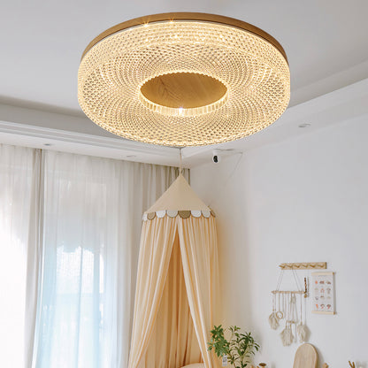 Acrylic Halo Round Contemporary Metal Ceiling Light